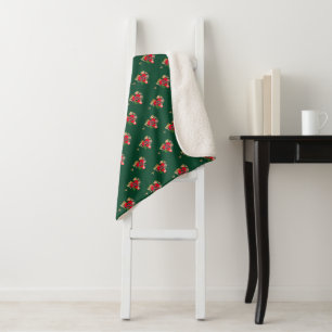 Weihnachten - Rentier Green Sherpadecke