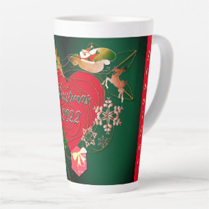 Weihnachten - Rentier Latte-Tasse Milchtasse