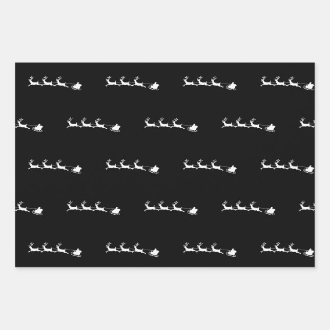 Weihnachten Rentiere Weihnachten Vintag rustikal Geschenkpapier Set (Vorderseite)