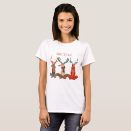 Weihnachten Rentieryoga. Elch T-Shirt