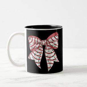 Weihnachten Retro Coquette Schleife Xmas Candy Bau Zweifarbige Tasse