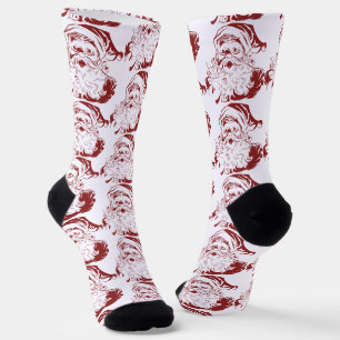 Weihnachten, Retro Jolly Weihnachtsmann in Rot Socken