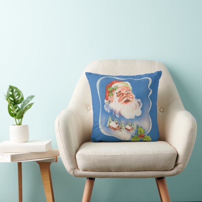 Weihnachten, Retro Jolly Weihnachtsmann Kissen (Stuhl )