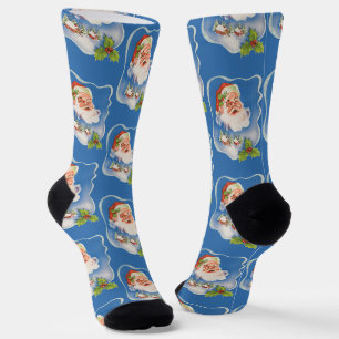 Weihnachten, Retro Jolly Weihnachtsmann Socken