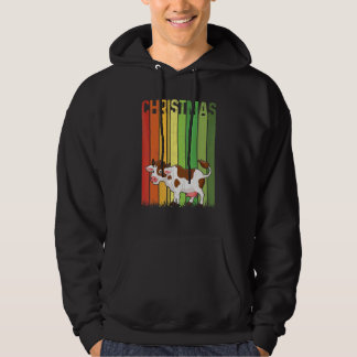 Weihnachten Retro-Kuh Süße Gruppen-Passende Weihna Hoodie