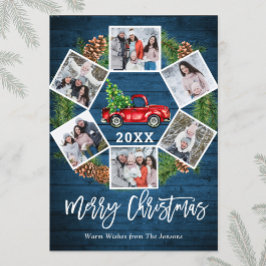 Weihnachten Retro Red Farm LKW Gruß 6 FOTO