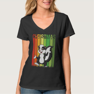 Weihnachten Retro Skunk Süße Gruppe passende Xmas T-Shirt