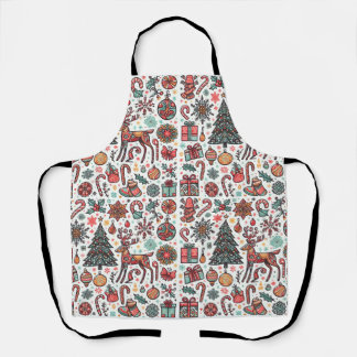 Weihnachten Retro Weihnachtsbaum Geschenk Schürze