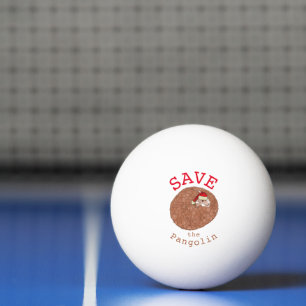 Weihnachten Rette den Pangolin Slogan Tischtennisball