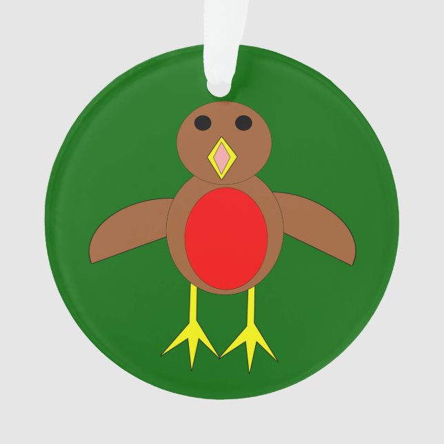 Weihnachten Robin Acrylic Ornament (Vorderseite)