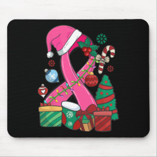 Weihnachten Rosa Brustkrebs Schleife Brustkrebs Mousepad