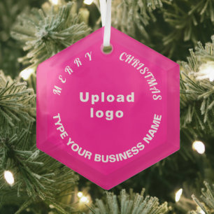 Weihnachten Rosa Glas Hexagon Ornament Ornament Aus Glas