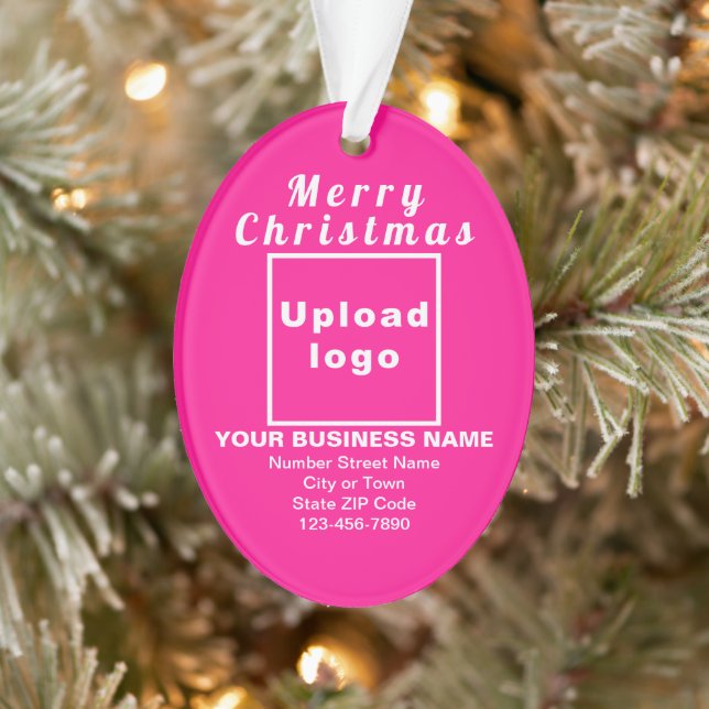 Weihnachten - Rosa Oval - Akrylverzierung Ornament (Baum)