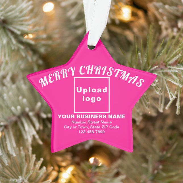Weihnachten - Rosa Sterne - Akrylorische Ornamente (Baum)
