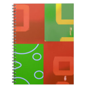 Weihnachten Rot Grün Geometrisch Notizblock