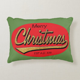 Weihnachten Rot/Grün Kissen "Weihnachts Retro BCE"