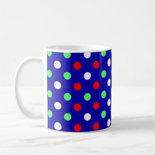 Weihnachten - Rot, Grün und Weiß Polka-Punkte-Must Kaffeetasse