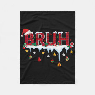 Weihnachten Rot Kariert Bruh Lustig Teens Jungen K Fleecedecke