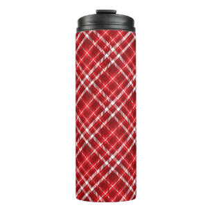 Weihnachten Rot Kariertes Muster Design-62667 Thermosbecher