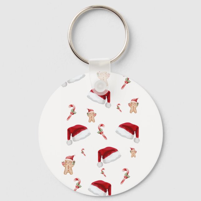 Weihnachten rot schlüsselanhänger (Vorderseite)