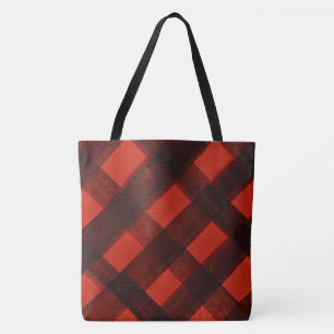 Weihnachten Rot Schwarz Kariert Tartan Ferien Tasche