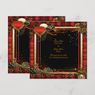Weihnachten Rot Schwarz und Gold Hochzeit Save The Date