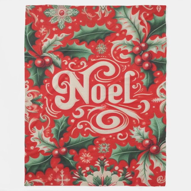 Weihnachten rot und grün fleecedecke (Vorderseite)