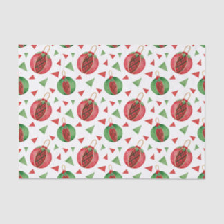 Weihnachten Rot und Grün Ornamente Seidenpapier