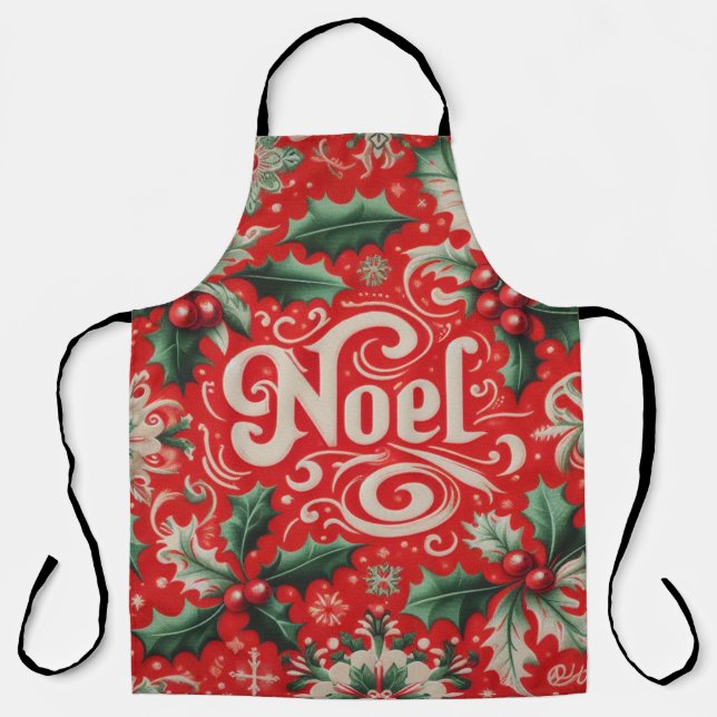 Weihnachten rot und grün schürze (Vorderseite)