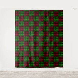 Weihnachten rot und grüner Tartan. Wandteppich