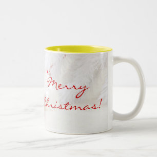 Weihnachten Rot und Weiß frohe Weihnachten Zweifarbige Tasse