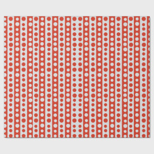 Weihnachten Rot und Weiße Tupfen Geschenkpapier