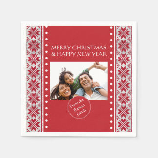 Weihnachten rot/weiß serviette