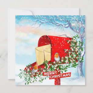 Weihnachten - Rote Post Box Weihnachtskarten