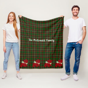 Weihnachten, Roter und Grüner Tartan Kariert, Scot Fleecedecke
