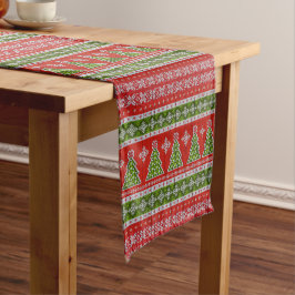 Weihnachten Roter Urlaub Elegant Kurzer Tischläufer