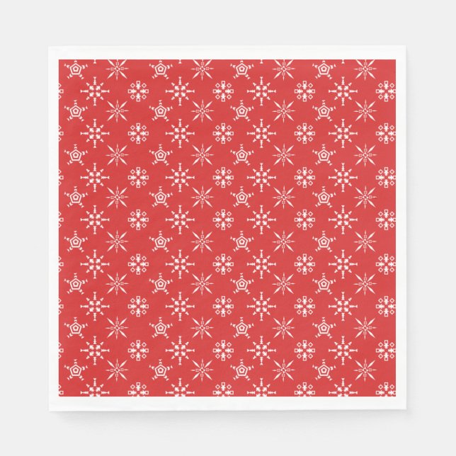 Weihnachten Roter Urlaub Elegante Serviette (Vorderseite)