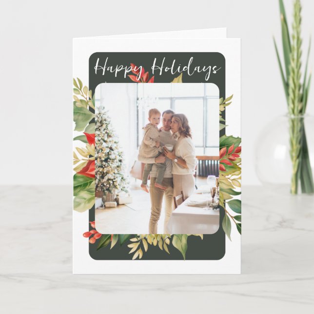 Weihnachten Roter Winter Folien Fotovorlage (Vorderseite)