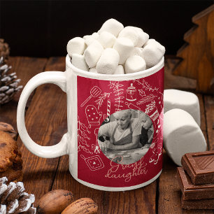 Weihnachten Rotes Foto Feiertag Backen Familienrez Kaffeetasse