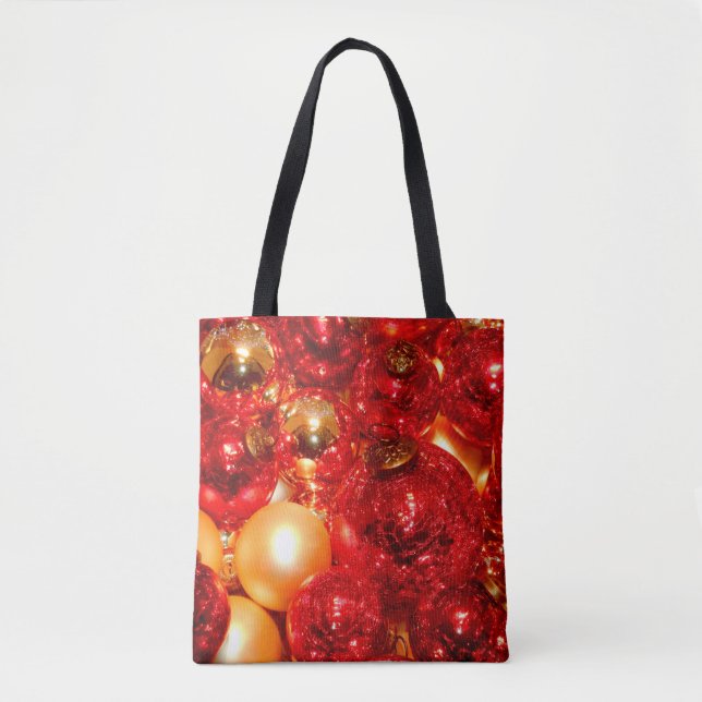 Weihnachten Rotes Glas Decor Baubles Tasche (Vorderseite)