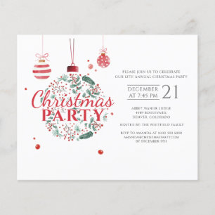 Weihnachten Rotes grünes Party Flyer