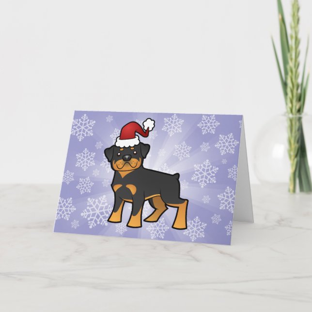 Weihnachten Rottweiler (Vorderseite)