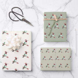Weihnachten Ruby-throated Hummingbird Geschenkpapier Set