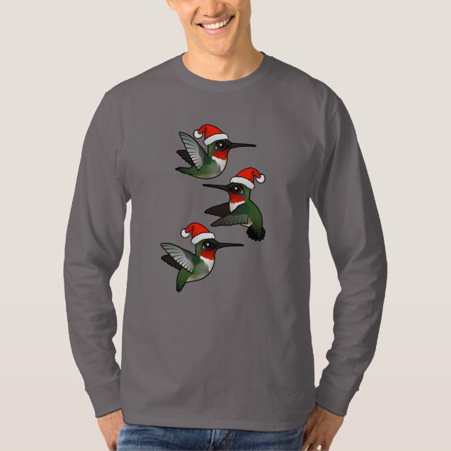 Weihnachten Ruby-throated Hummingbird T-Shirt (Vorderseite)