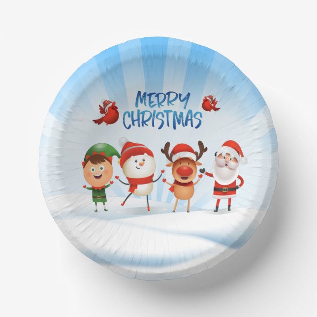 Weihnachten Rudolf Der Rentier und seine Freunde Pappteller (Vorderseite)
