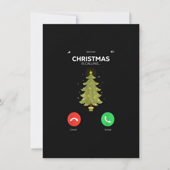 Weihnachten ruft Weihnachten Pajama Funny X-Mas Einladung (Vorderseite)