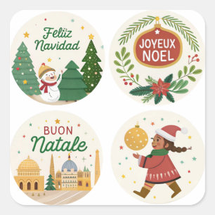 Weihnachten rund um das World Sticker Set feiern
