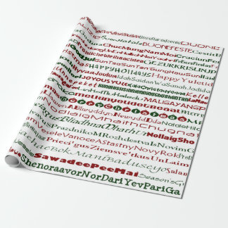 Weihnachten rund um das World TextDesign-Papier Geschenkpapier