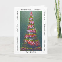 Weihnachten rund um die Welt "x 7" Weihnachtskarte