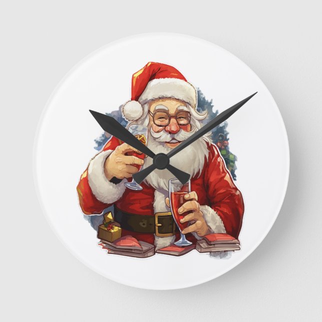 Weihnachten Runde Wanduhr (Vorderseite)